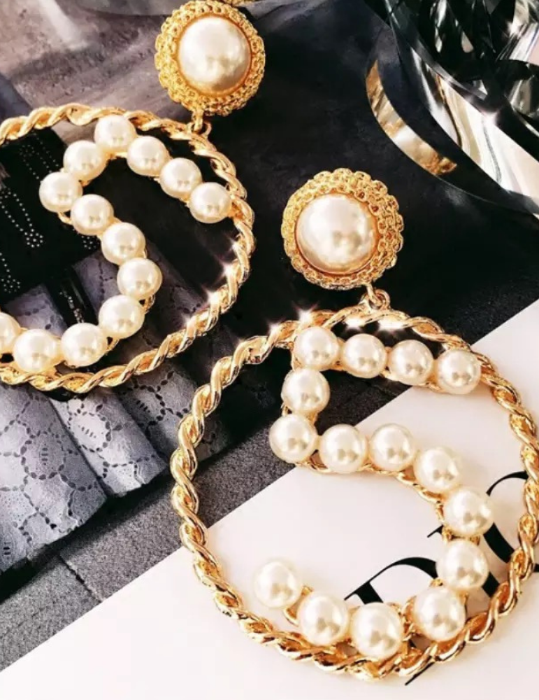 Harper Pearl Drop Earrings Ready to Ship / Gold
